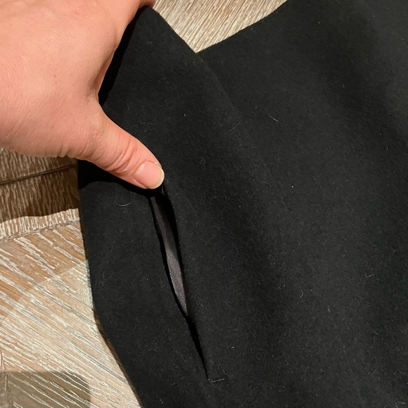 UNIQLO +J Double Face Black Wool Skirt Pocket - Picture 8 of 8